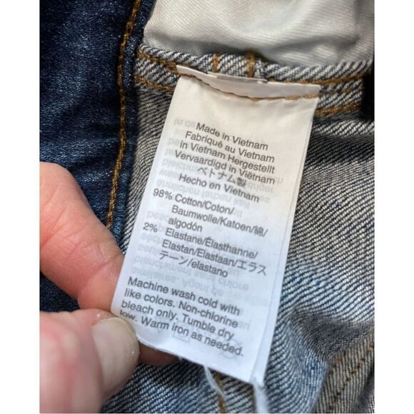 Madewell 9" Mid-Rise Skinny Jeans in York Wash: Rip and Repair Edition, Size 25 - Picture 10 of 12